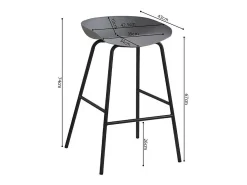 Cadeira de balcão design cinza. Coleção SIRA