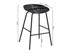 Cadeira de balcão design preto. Coleção SIRA
