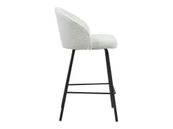 Cadeira de balcão 'Juni' Bouclé Branco, dimensões: A87 x L52 x P51 cm