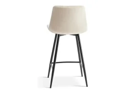Cadeira de balcão 'Jute' Veludo Bege, dimensões: A95 x L46 x P36 cm