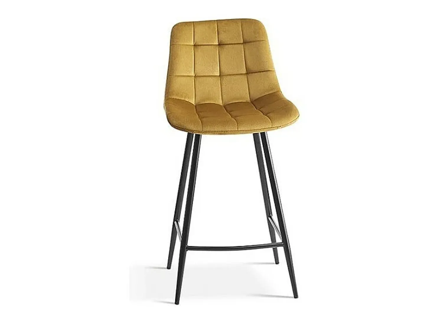 Cadeira de balcão 'Jute' Veludo Dourado, dimensões: A95 x L46 x P36 cm