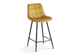 Cadeira de balcão 'Jute' Veludo Dourado, dimensões: A95 x L46 x P36 cm