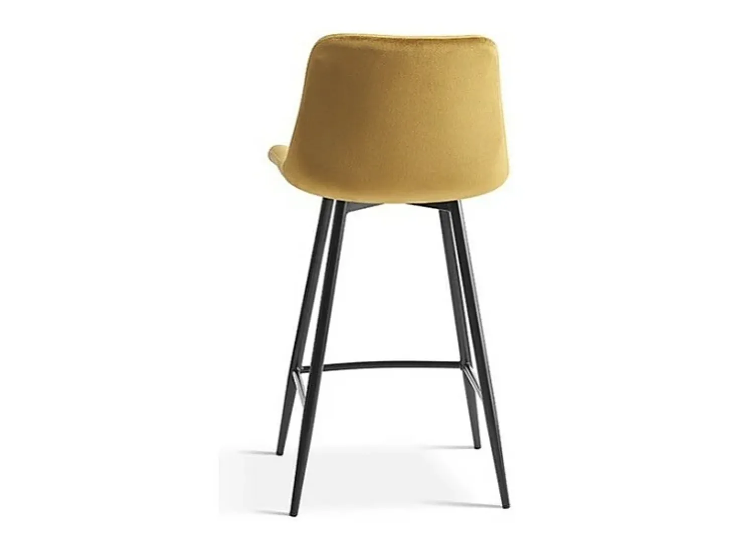 Cadeira de balcão 'Jute' Veludo Dourado, dimensões: A95 x L46 x P36 cm