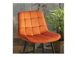 Cadeira de balcão 'Jute' Veludo Laranja, dimensões: A95 x L46 x P36 cm