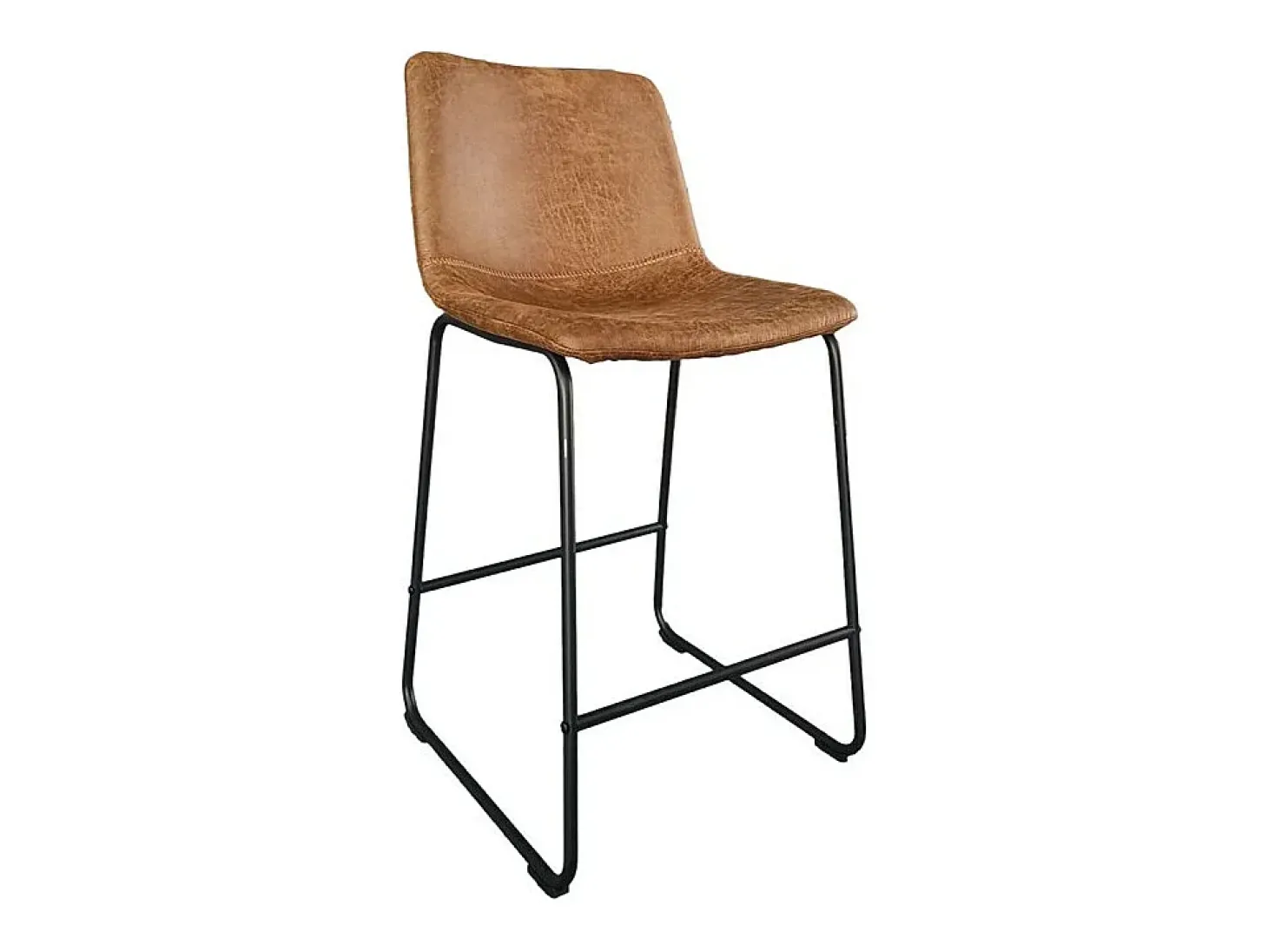 Cadeira de balcão MANCO PU Cognac, dimensões: A93 x L48 x P56 cm, ideal para a sua cozinha/balcão.