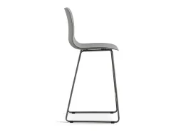 Cadeira de balcão 'Mario' PP Cinza, dimensões: A100,5 x L51 x P44cm