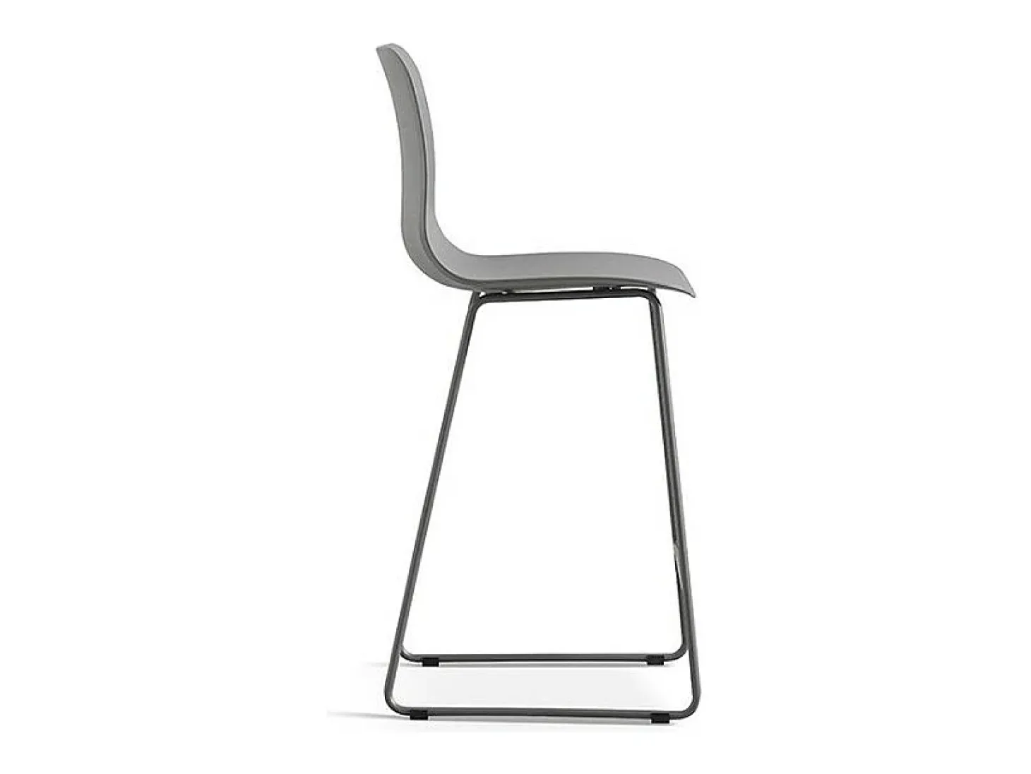 Cadeira de balcão 'Mario' PP Cinza, dimensões: A100,5 x L51 x P44cm
