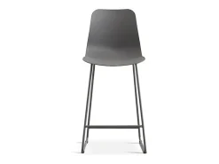 Cadeira de balcão 'Mario' PP Cinza, dimensões: A100,5 x L51 x P44cm