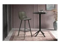 Cadeira de balcão 'Ozan' PU Cinza, dimensões: A108 x L49 x P47 cm