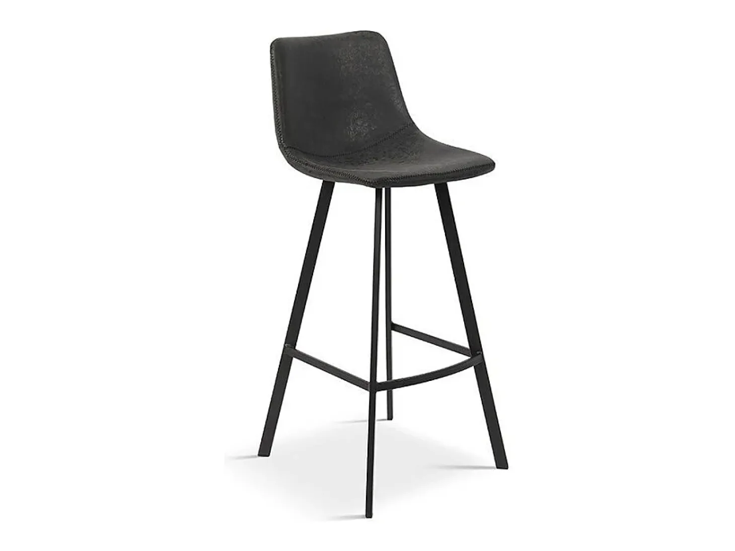 Cadeira de balcão 'Ozon' PU Preto, dimensões: A98 x L45 x P49 cm.