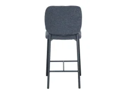 Cadeira de balcão RITA – Tecido cinza escuro – Pés em metal preto – Altura 99 cm – Estilo design/industrial