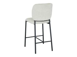 Cadeira de balcão RITA – Tecido bege – Pés de metal preto – Altura 99 cm – Estilo design/industrial