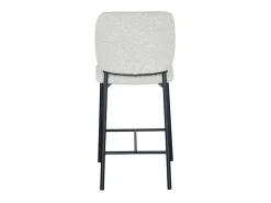 Cadeira de balcão RITA – Tecido bege – Pés de metal preto – Altura 99 cm – Estilo design/industrial