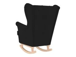 Cadeira de baloiço | Poltrona | Cadeira Relax 74x90x102 cm tecido preto SHL335506