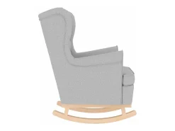Cadeira de baloiço | Poltrona | Cadeira Relax 74x90x102 cm tecido cinzento-nublado SHL203663