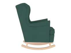 Cadeira de baloiço | Poltrona | Cadeira Relax 74x90x102 cm tecido verde-escuro SHL448210