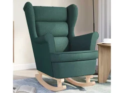 Cadeira de baloiço | Poltrona | Cadeira Relax 74x90x102 cm tecido verde-escuro SHL448210