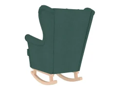 Cadeira de baloiço | Poltrona | Cadeira Relax 74x90x102 cm tecido verde-escuro SHL448210