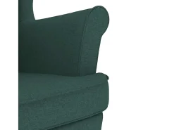 Cadeira de baloiço | Poltrona | Cadeira Relax 74x90x102 cm tecido verde-escuro SHL448210