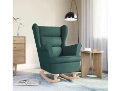 Cadeira de baloiço | Poltrona | Cadeira Relax 74x90x102 cm tecido verde-escuro SHL448210