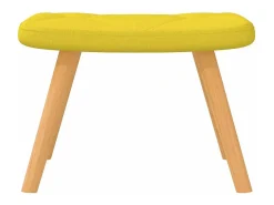 Cadeira de baloiço com banco tecido amarelo mostarda