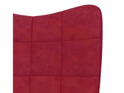 Cadeira de baloiço com banco tecido vermelho tinto PT903164