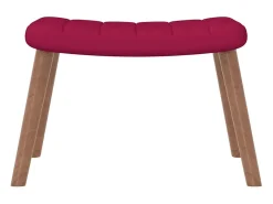 Cadeira de baloiço com banco veludo vermelho tinto