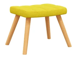 Cadeira de baloiço com banco tecido amarelo mostarda