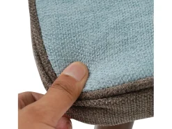Cadeira de baloiço com patchwork multicolorido e apoio para os pés 69,5 x 50 x 88,5 cm