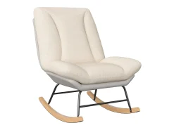 Cadeira de baloiço estofada - com encosto regulável, para sala de estar - quarto, varanda - 90,5 x 74 x 98 cm