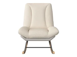 Cadeira de baloiço estofada - com encosto regulável, para sala de estar - quarto, varanda - 90,5 x 74 x 98 cm