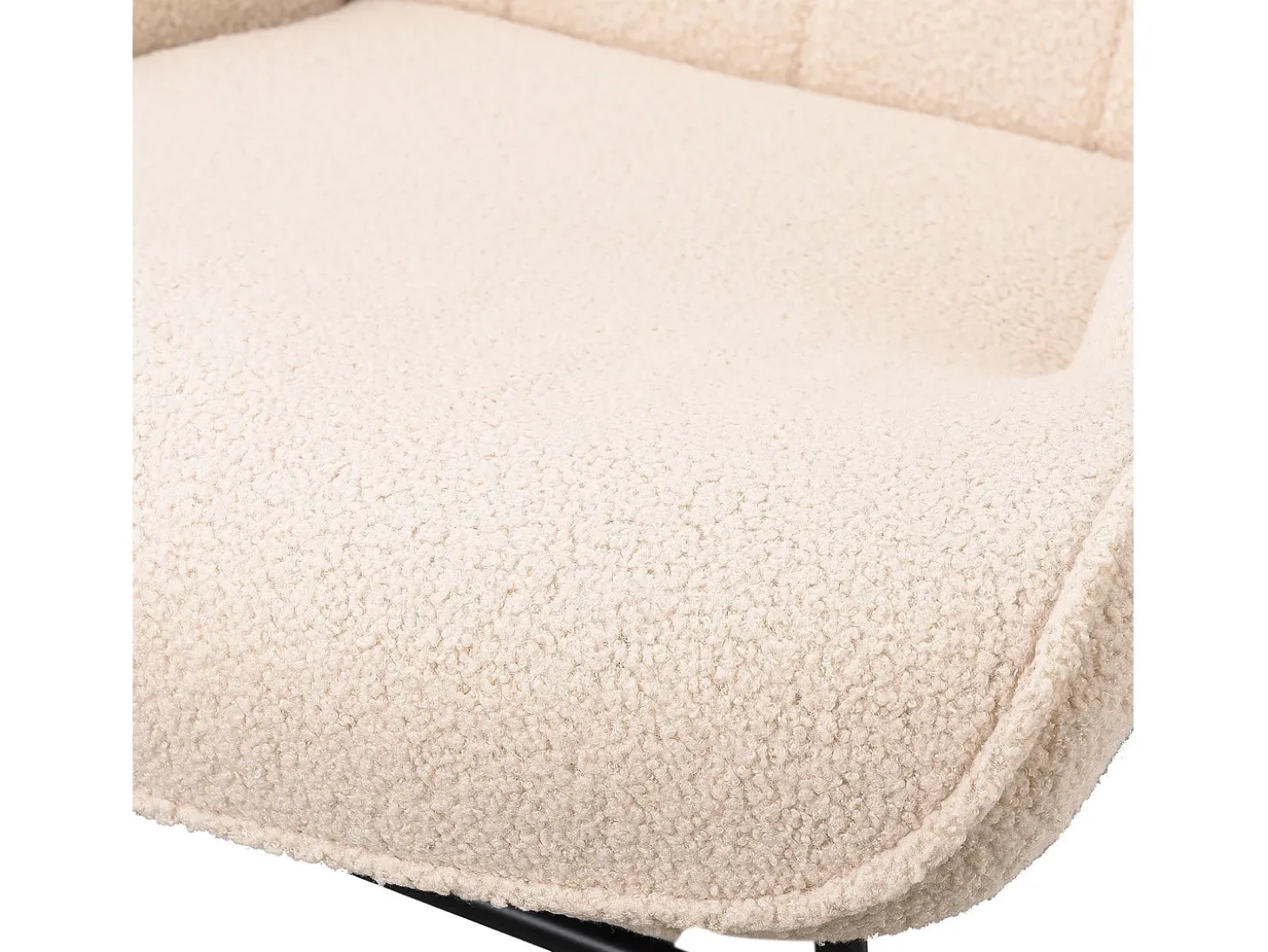 Cadeira de baloiço para adulto - Cadeira de baloiço ergonómica para exteriores - para sala de estar - Jardim - Quarto - Bege