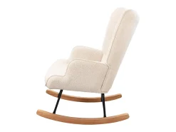 Cadeira de baloiço para adulto - Cadeira de baloiço ergonómica para exteriores - para sala de estar - Jardim - Quarto - Bege