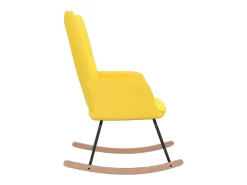 Cadeira de baloiço tecido amarelo mostarda PT434568