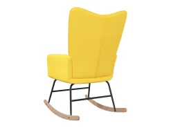 Cadeira de baloiço tecido amarelo mostarda PT434568