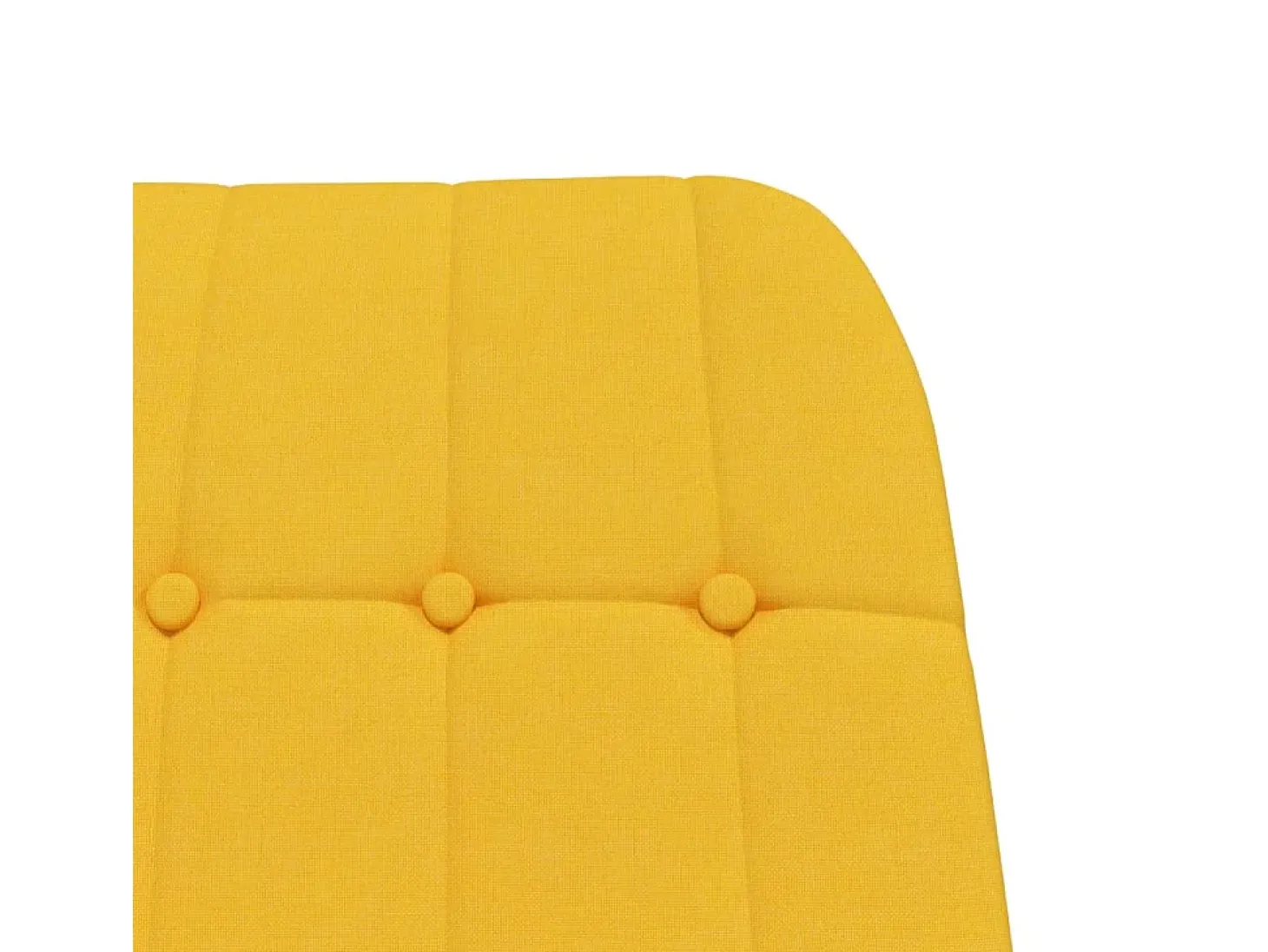 Cadeira de baloiço tecido amarelo mostarda