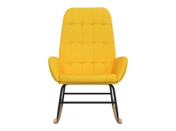 Cadeira de baloiço tecido amarelo mostarda PT428600
