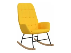 Cadeira de baloiço tecido amarelo mostarda PT428600