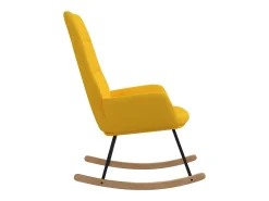 Cadeira de baloiço tecido amarelo mostarda PT428600