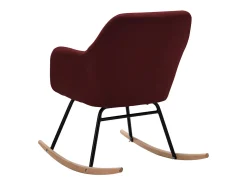 Cadeira de baloiço tecido vermelho tinto