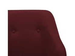 Cadeira de baloiço tecido vermelho tinto