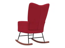 Cadeira de baloiço veludo vermelho tinto PT835571