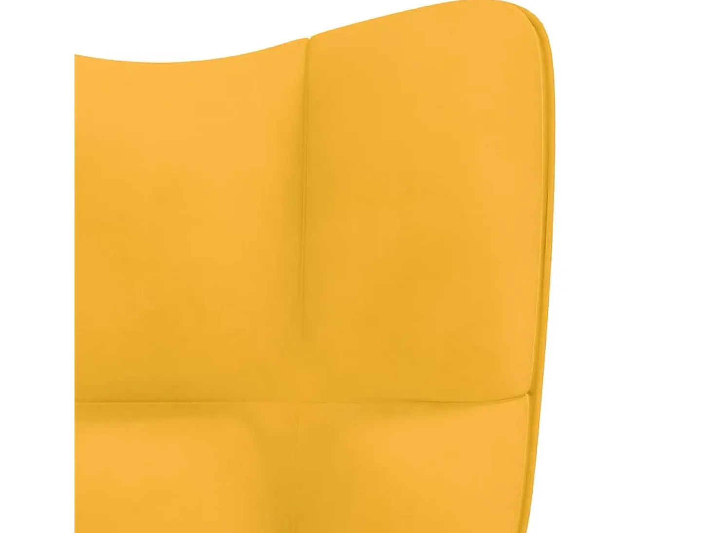 Cadeira de baloiço veludo amarelo mostarda PT963995