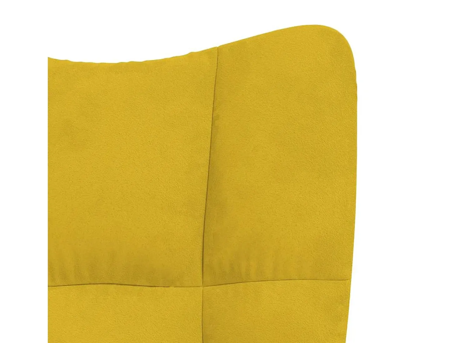 Cadeira de baloiço veludo amarelo mostarda