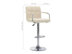 Cadeira de bar tecido cor creme