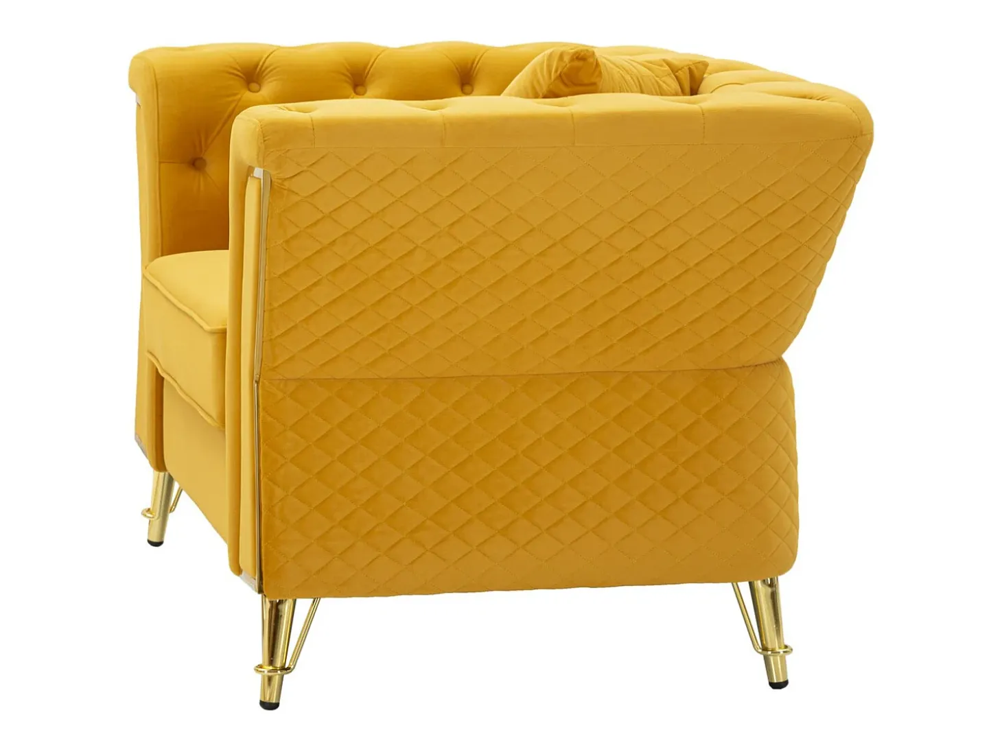 Cadeira de Braços VKH320, Amarelo, 104x83x76 cm, Kendra Home