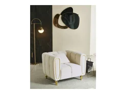 Cadeira de Braços VKH322, Bege, 81x97x71 cm, Kendra Home
