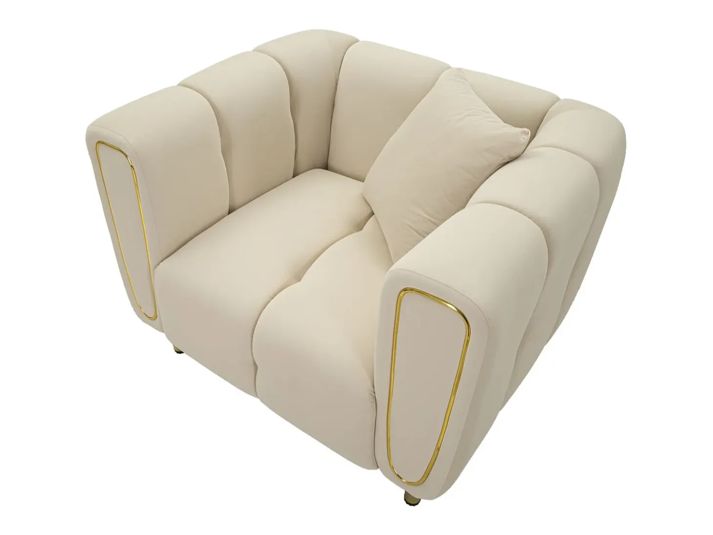 Cadeira de Braços VKH322, Bege, 81x97x71 cm, Kendra Home