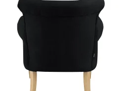 Cadeira de café estofada em tecido cinzento