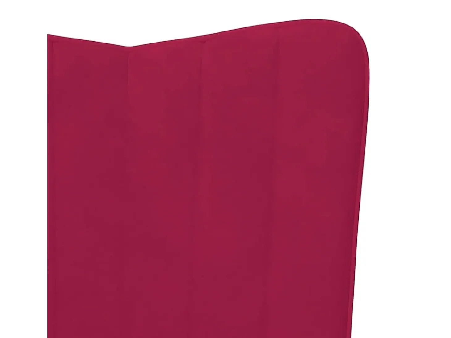 Cadeira de descanso com banco veludo vermelho tinto